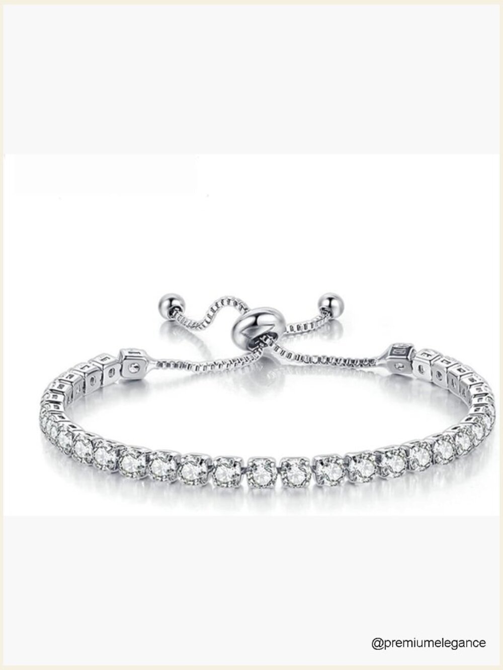Tennis Bracelet Classic Adjustable Cubic Zirconia Slider Bracelet Women Wedding
